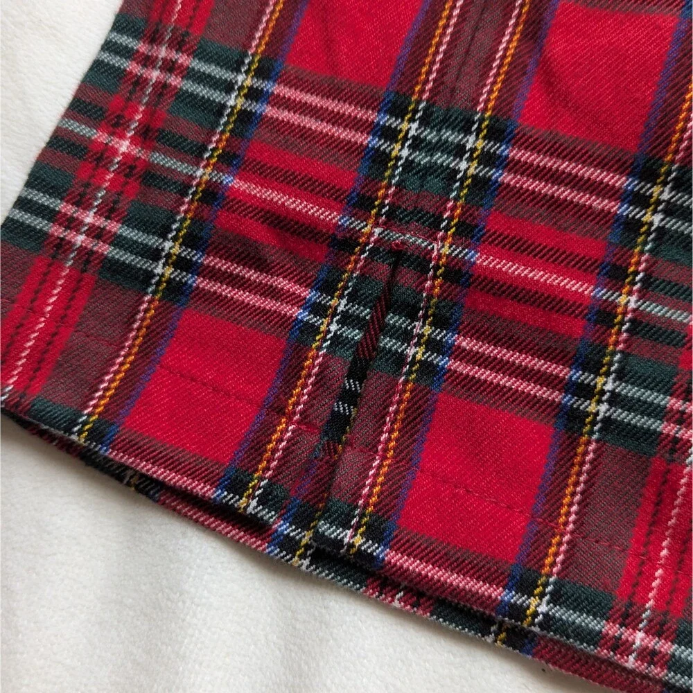 Brandy Melville Red Plaid Cara Skirt Short Skirt Mini Skirt One Size (XS-S)